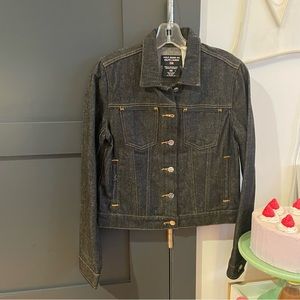 Vintage polo jeans co ralph Lauren size medium dark blue denim jacket